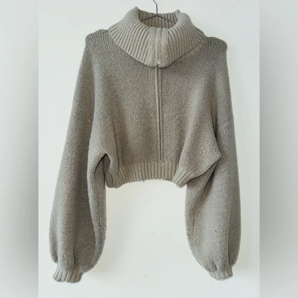 House of CB - Grey Knit Cropped Cardigan - AILA - Medium - Picture 8 of 12